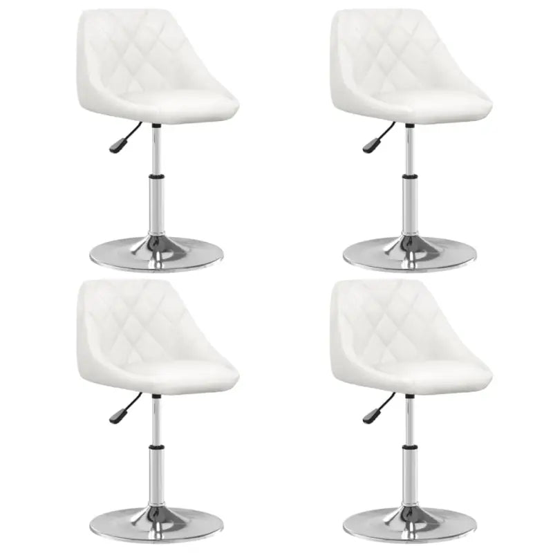 Moderne eetstoel met kunstleren bekleding en comfort - Wit / 4 - Eetkamerstoelen
