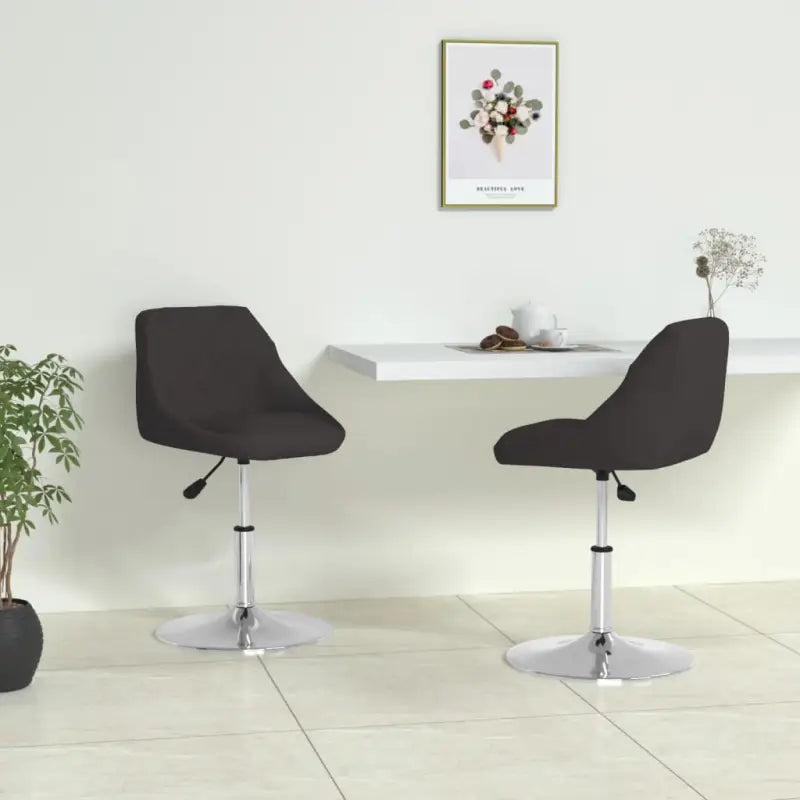Moderne eetstoel met kunstleren bekleding en comfort - Zwart / 2 - Eetkamerstoelen