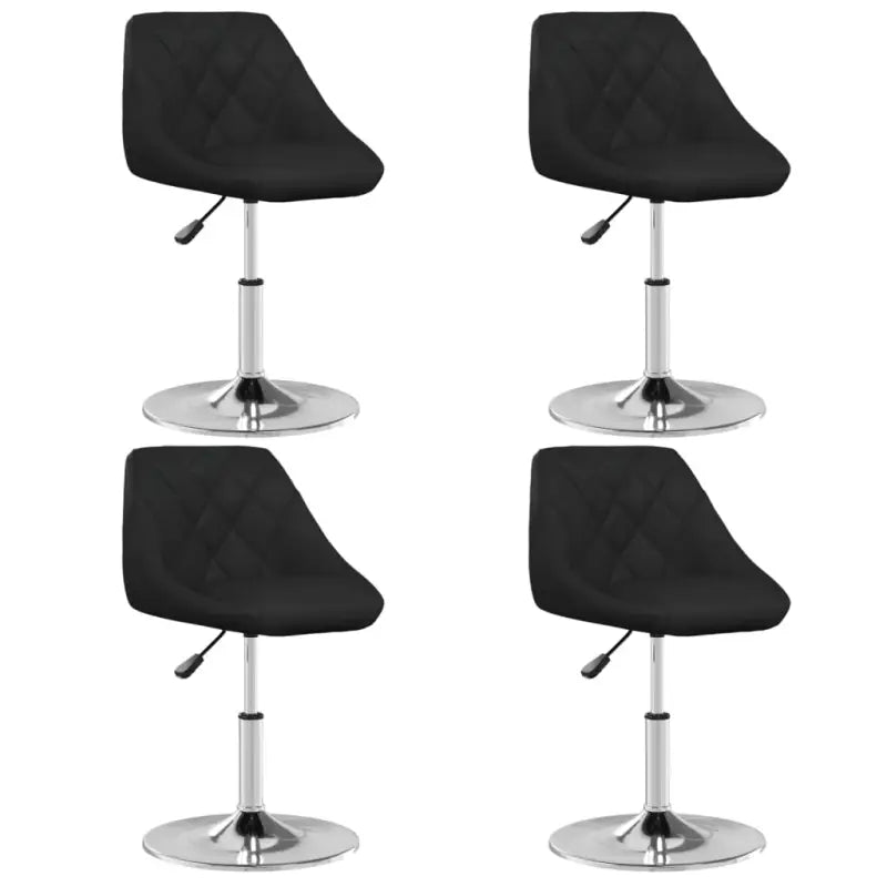 Moderne eetstoel met kunstleren bekleding en comfort - Zwart / 4 - Eetkamerstoelen