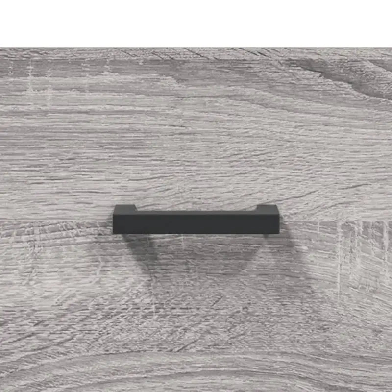 Moderne grijs sonoma dressoir met metalen poten en bewerkt hout - Dressoirs & buffetkasten