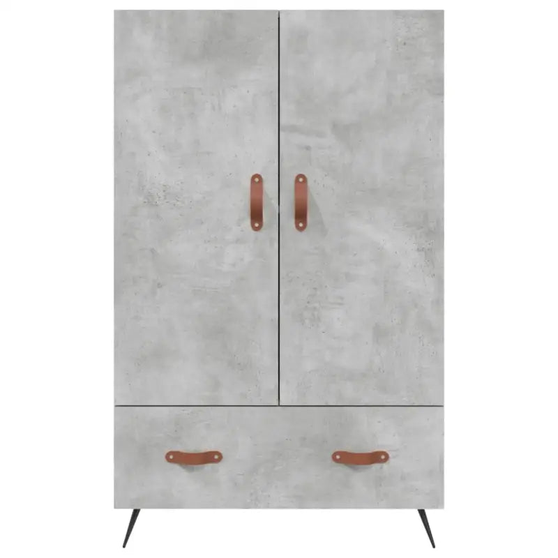 Moderne hoge kast met metalen poten van bewerkt hout - Dressoirs & buffetkasten