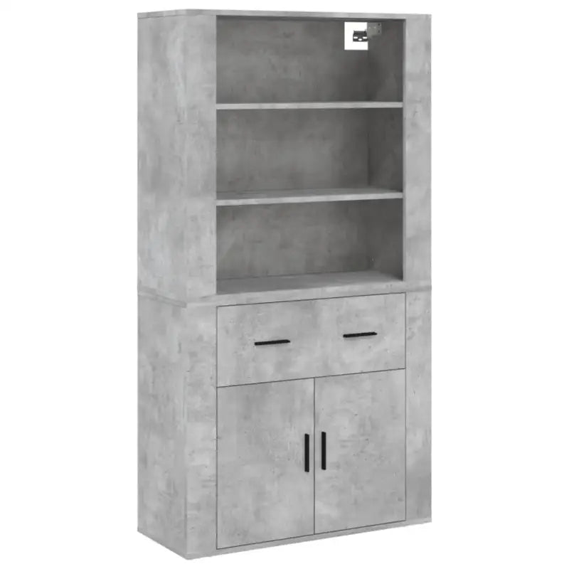 Moderne hoge kast van bewerkt hout voor een stijlvolle uitstraling - Dressoirs & buffetkasten