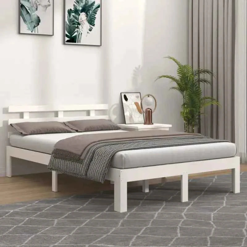 Moderne houten bedframe van massief grenenhout met levering bevat