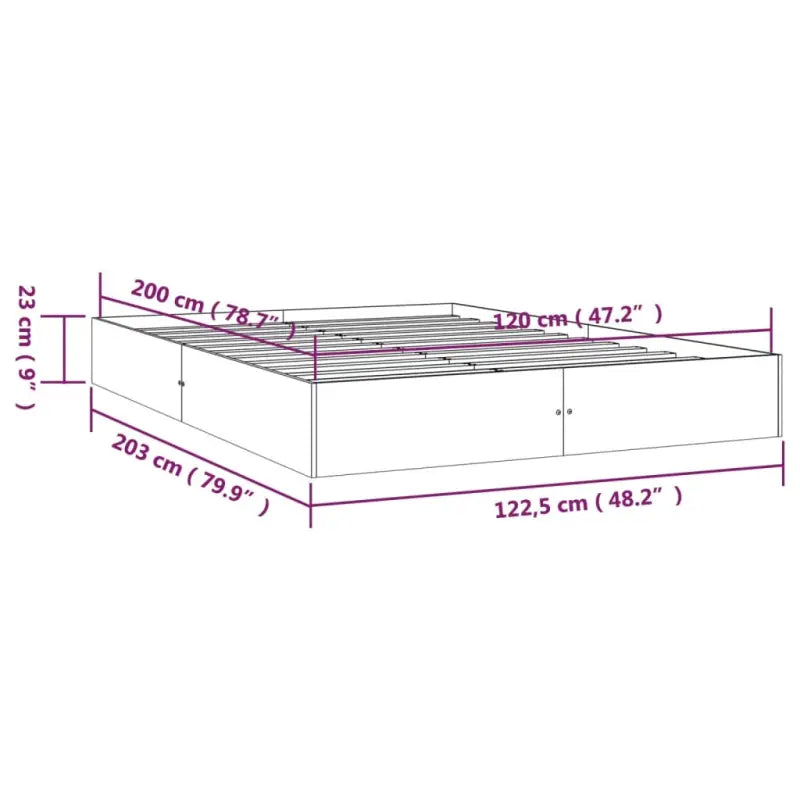 Moderne houten bedframe van massief grenenhout voor stijlvolle slaapkamers - Bedden & bedframes