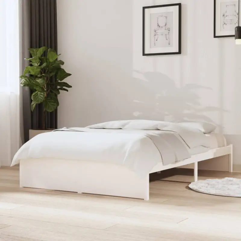 Moderne houten bedframes van massief grenenhout voor een stijlvolle slaapkamer - Wit / 120 x 200 cm - Bedden & bedframes