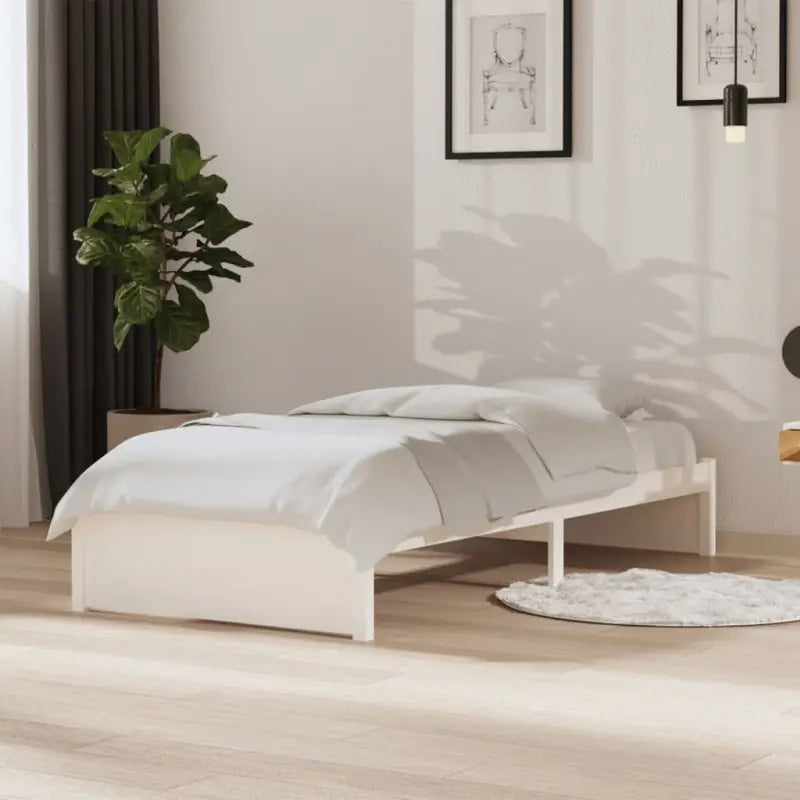 Moderne houten bedframes van massief grenenhout voor een stijlvolle slaapkamer - Wit / 90 x 190 cm - Bedden & bedframes
