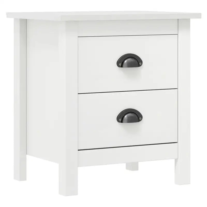 Moderne Nachtkast met Twee Lades voor Organisation en Stijl - Wit / 1 - Nachtkastjes