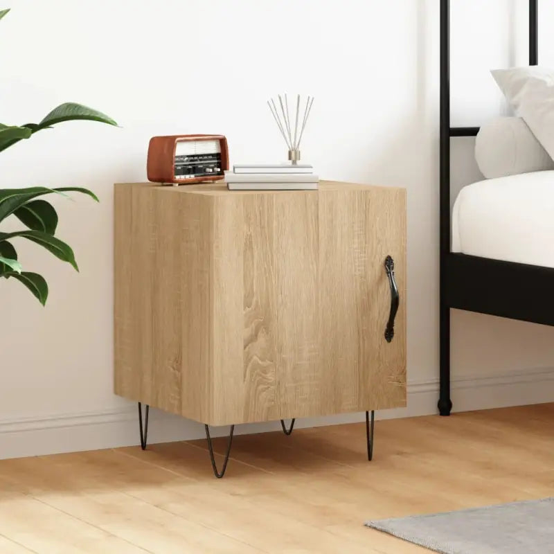 Moderne nachtkastjes van bewerkt hout voor een stijlvolle inrichting - Sonoma eiken / 1 - Nachtkastjes