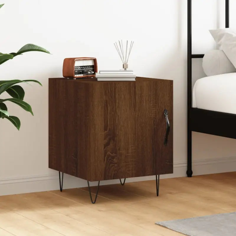 Moderne nachtkastjes van bewerkt hout voor een stijlvolle inrichting - bruin eikenkleur / 1 - Nachtkastjes