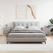 Moderne nachtkastjes van grijs sonoma eiken bewerkt hout - Nachtkastjes