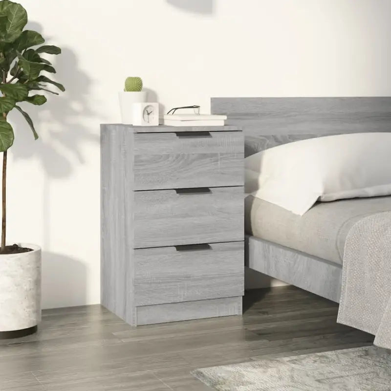 Moderne nachtkastjes voor extra charme en praktisch gebruik - Grijs sonoma / 1 - Nachtkastjes