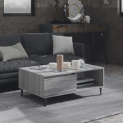 Moderne salontafel in grijs sonoma bewerkt hout met opbergshulp - Salontafels