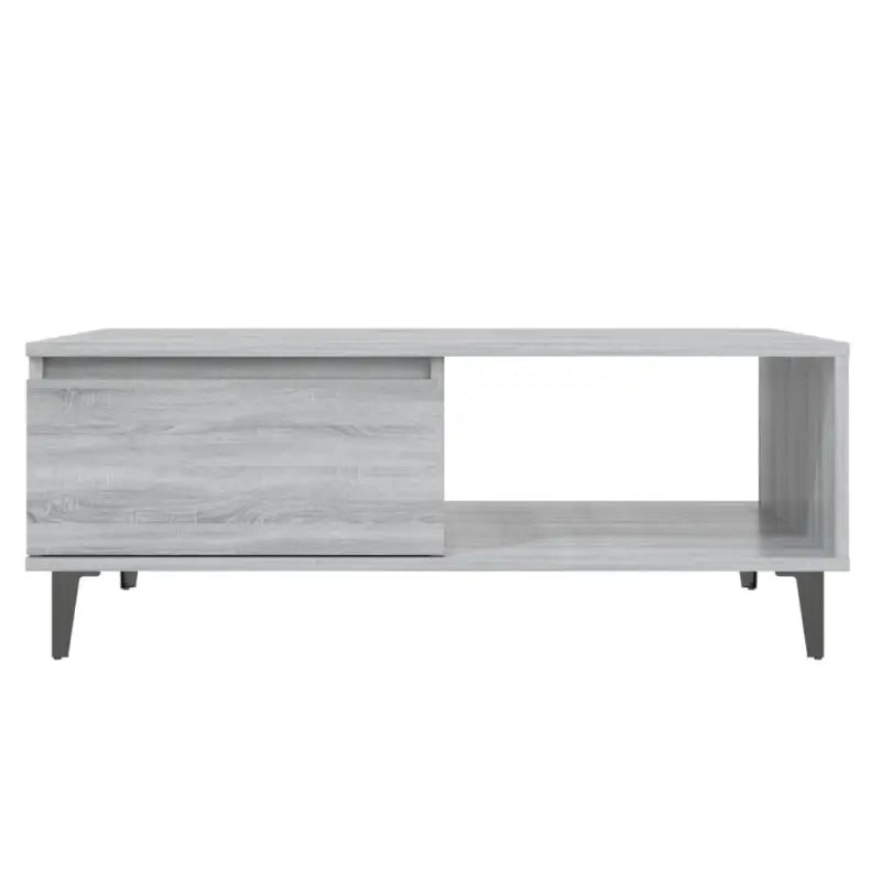 Moderne salontafel in grijs sonoma bewerkt hout met opbergshulp - Salontafels