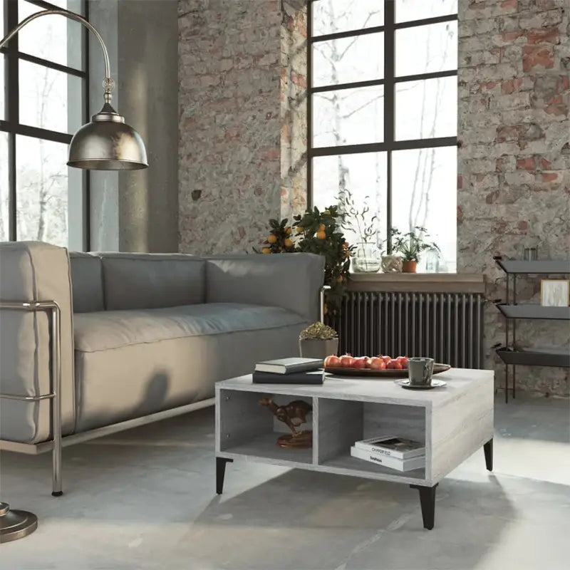 Moderne salontafel met opbergmogelijkheden voor je interieur - Grijs sonoma / 1 - Salontafels