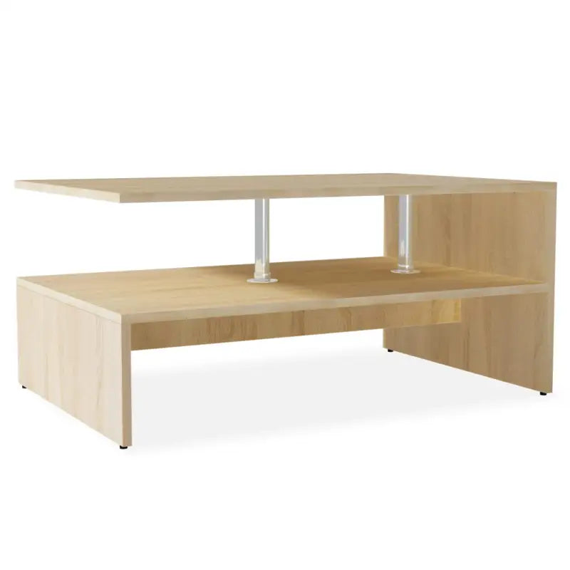 Moderne salontafel van bewerkt hout met PVC-randen - Eiken / 1 - Salontafels