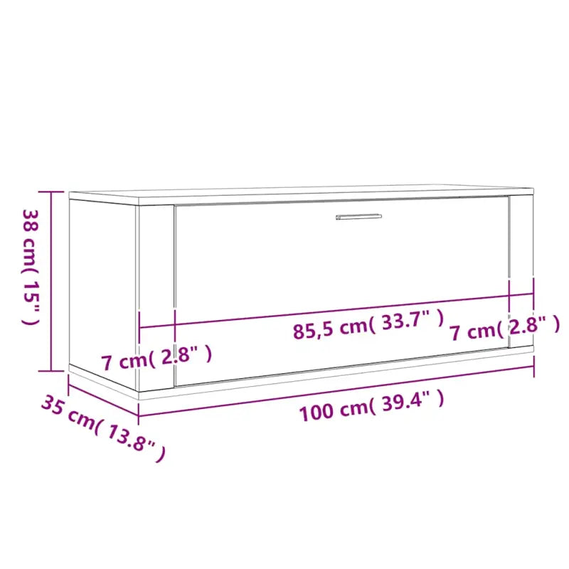Moderne schoenenkast met bewerkt hout en stabiel blad voor aan de wand - Schoenenrekken