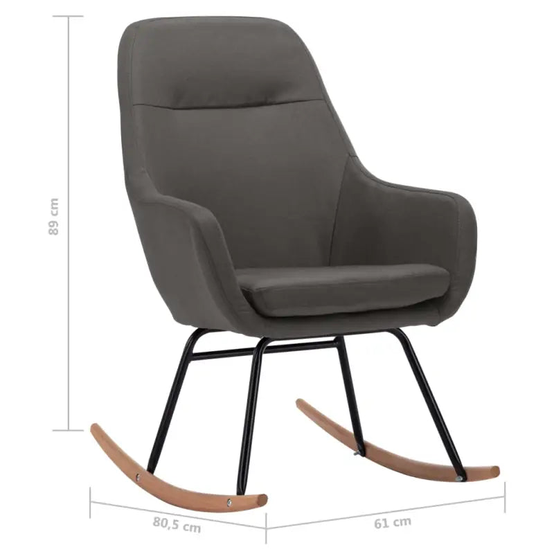 Moderne schommelstoel met zacht bekleding en stabiel metalen frame - Schommelstoelen