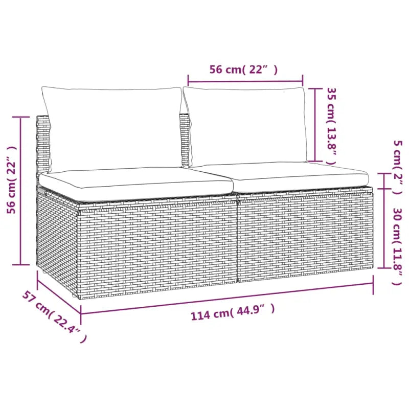 Moderne tuin loungebank met waterdichte zak van poly rattan - Loungebanken