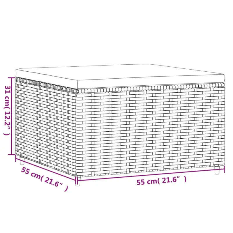 Moderne tuinpoefs met poly rattan voor stijlvol ontspannen - Tuinpoefs