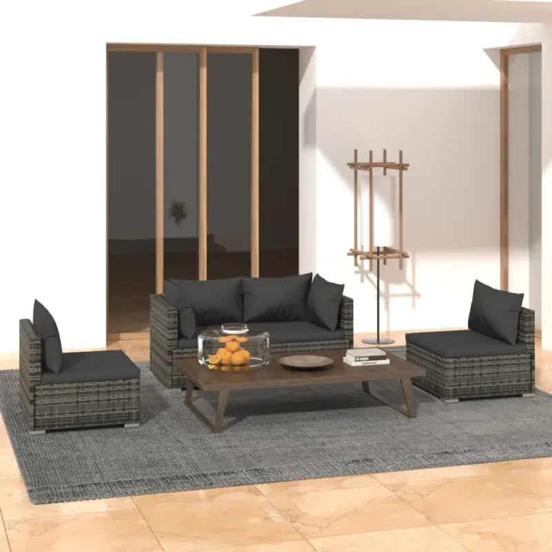 Moderne Tuinset met comfortabele zitkussen en stevige afmetingen - Tuinsets