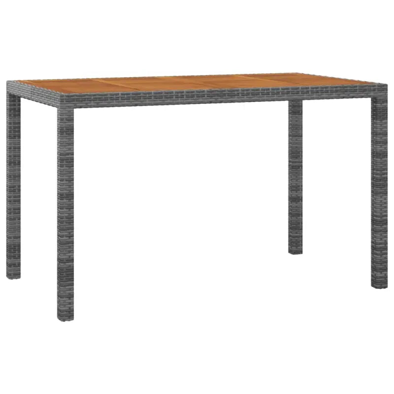 Moderne tuinset met massief acaciahout en wasbare kussenhoezen - Grijs en bruin / 2x armstoel + tafel - Tuinsets