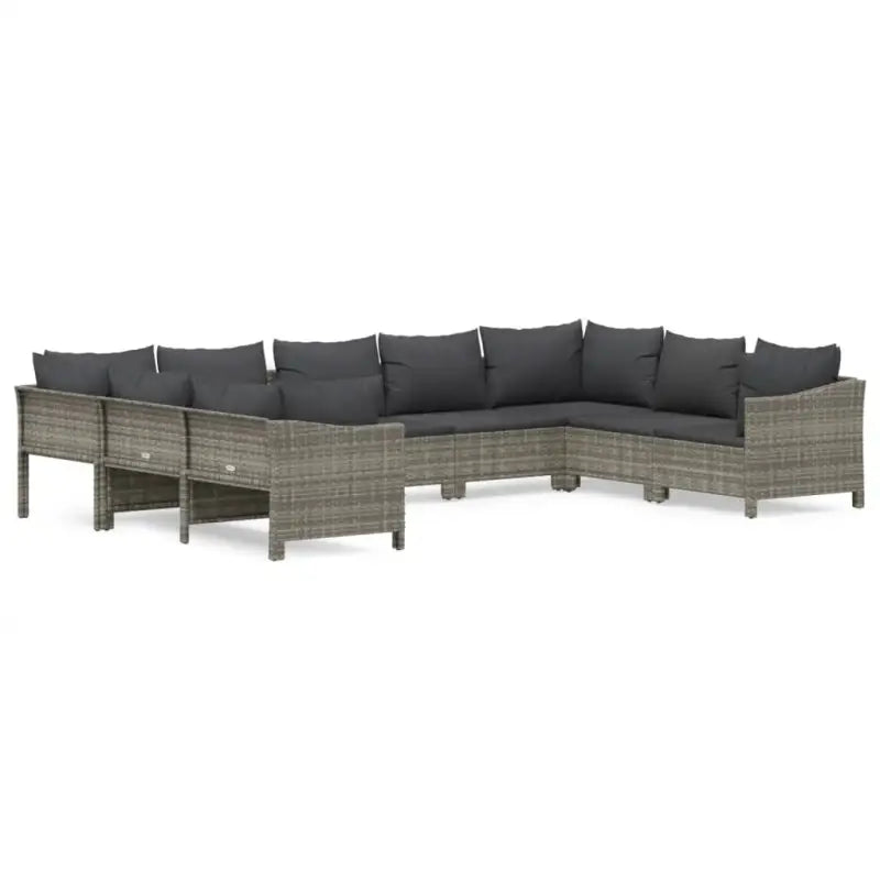 Moderne tuinset met poly rattan en afmetingen zitting met armleuning links - Tuinsets