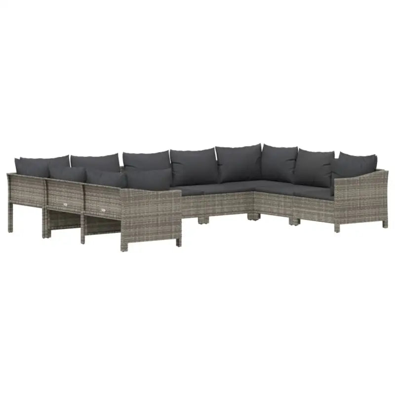 Moderne tuinset met poly rattan en afmetingen zitting met armleuning links - Tuinsets