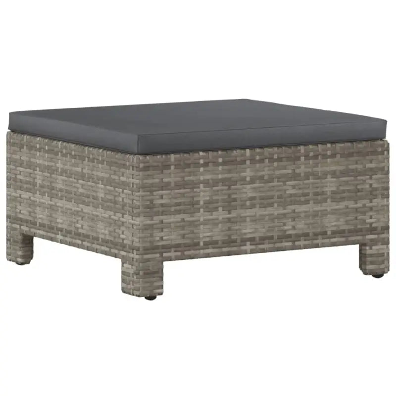 Moderne tuinset met poly rattan en armleuning links - 3x Fauteuil + hoek + 3x midden + voetensteun - Tuinsets