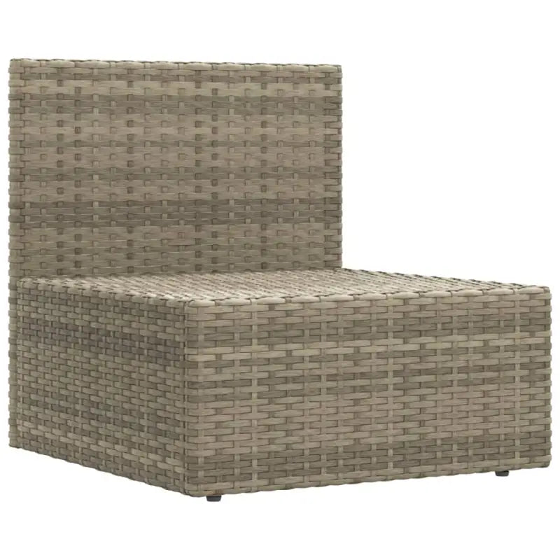Moderne tuinset met poly rattan en comfortabele afmetingen zitting en rugkussen - 2x hoek + midden + 2x voetensteun