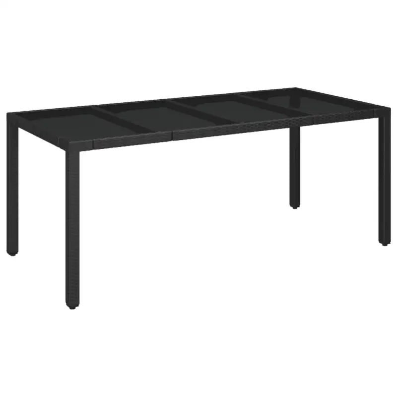 Moderne tuinset met poly rattan en gehard glas voor eenvoudig schoon maken - Tuinsets