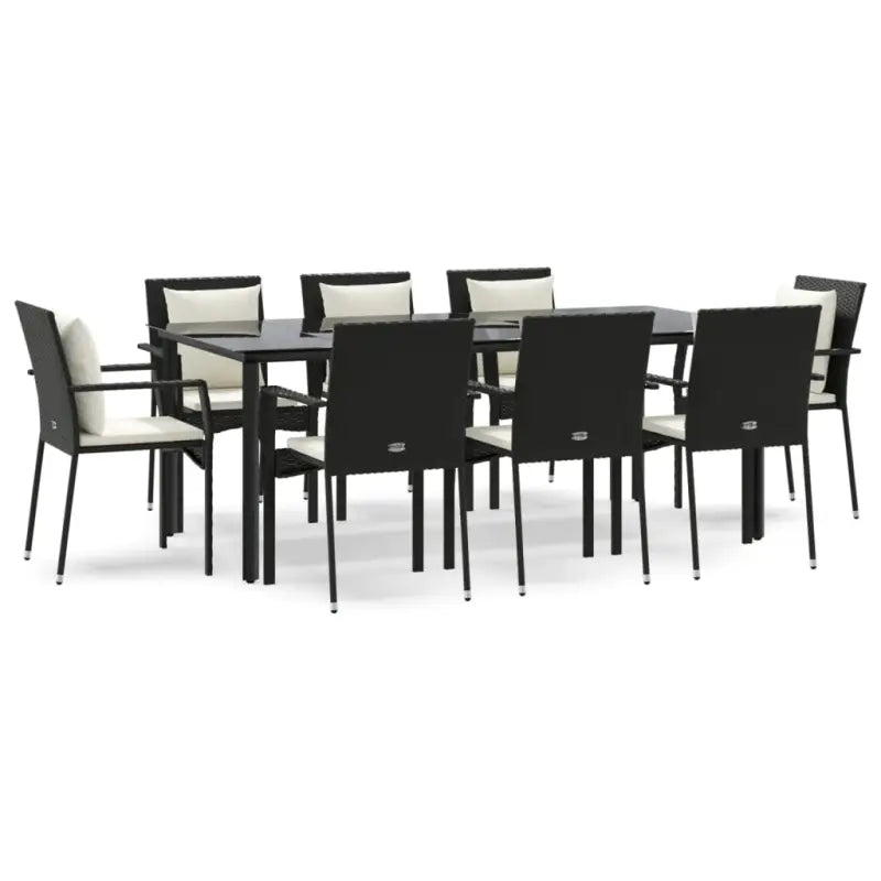 Moderne tuinset met poly rattan en gepoedercoat staal eenvoudig schoon - Tuinsets