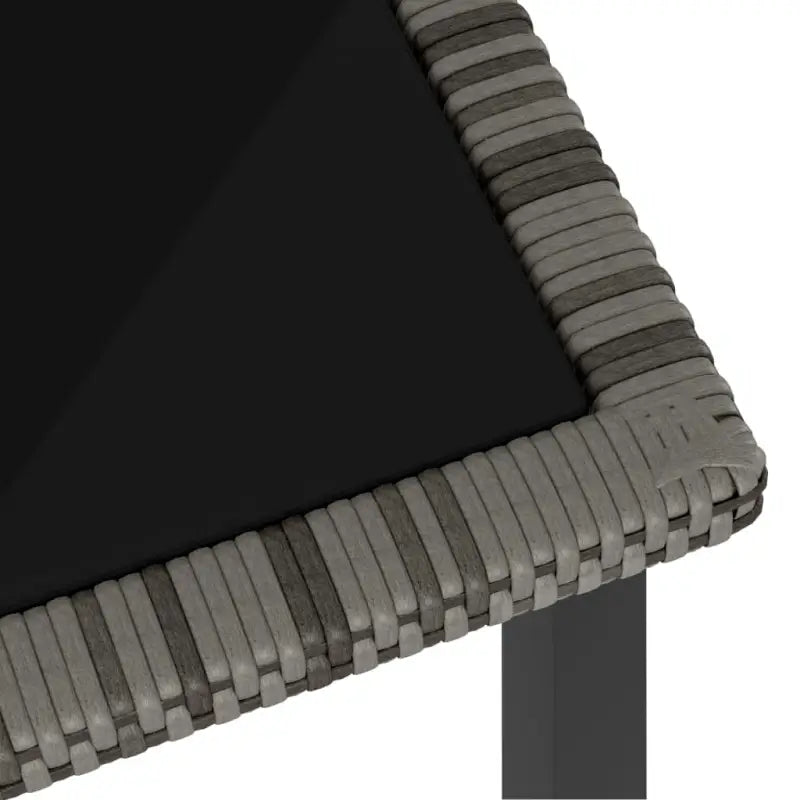 Moderne tuinset met poly rattan en gepoedercoat staal - Grijs - Tuinsets