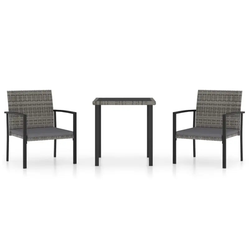 Moderne tuinset met poly rattan en gepoedercoat staal - Tuinsets