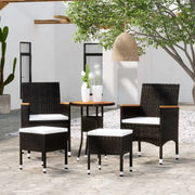 Moderne tuinset met poly rattan en massief acaciahout voor elke buitenruimte - Tuinsets