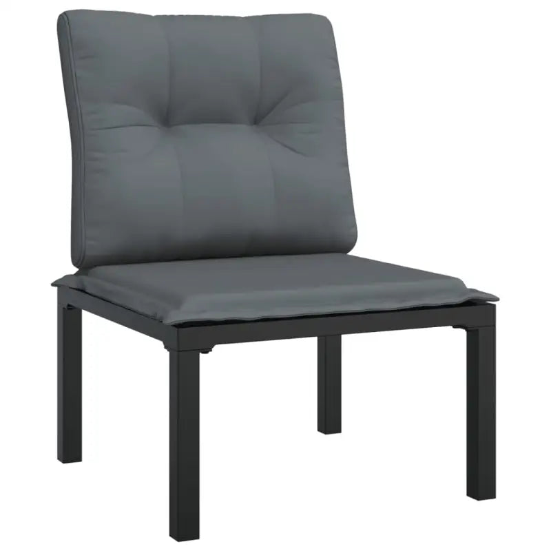Moderne tuinset met poly rattan en zwart materiaal - Tuinsets