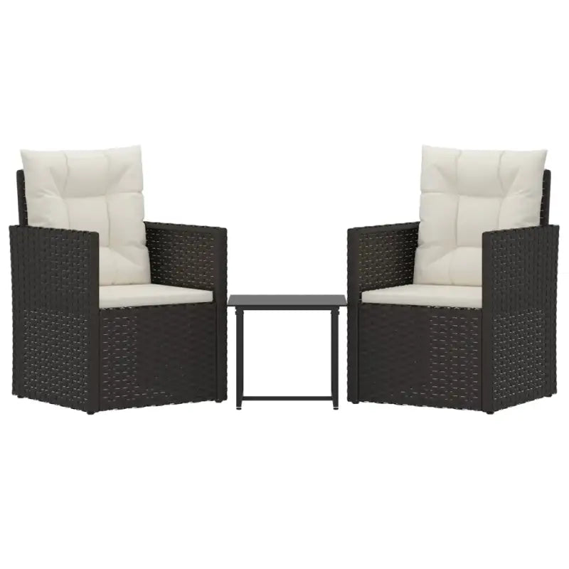 Moderne tuinset met poly rattan voor dineren en ontspannen - Tuinsets