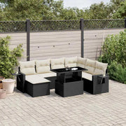 Moderne tuinset met zwart materiaal en gepoedercoat staal afmetingen - Tuinsets