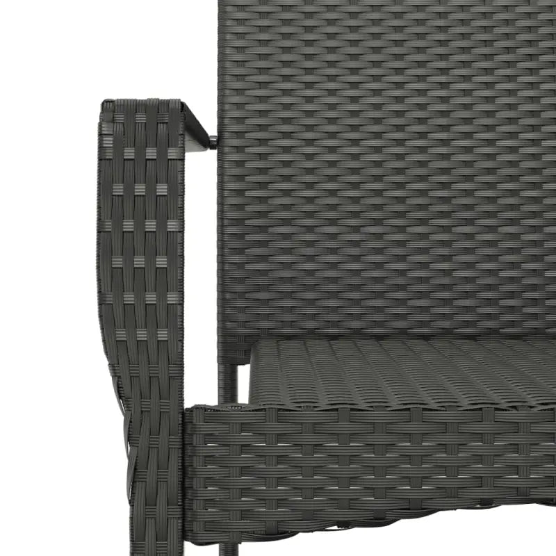 Moderne tuinset van poly rattan en gepoedercoat staal voor eenvoudig schoon maken - Tuinsets