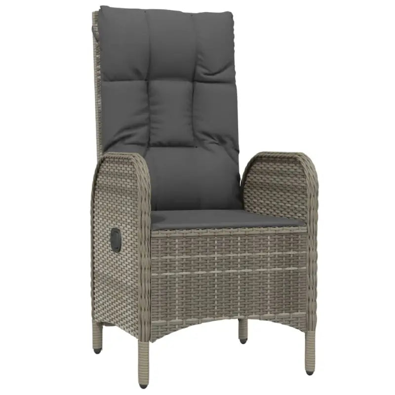 Moderne tuinset van poly rattan en massief acaciahout met gepoedercoat staal - Tuinsets