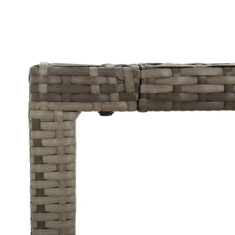 Moderne tuinset van poly rattan en massief acaciahout met gepoedercoat staal - Tuinsets