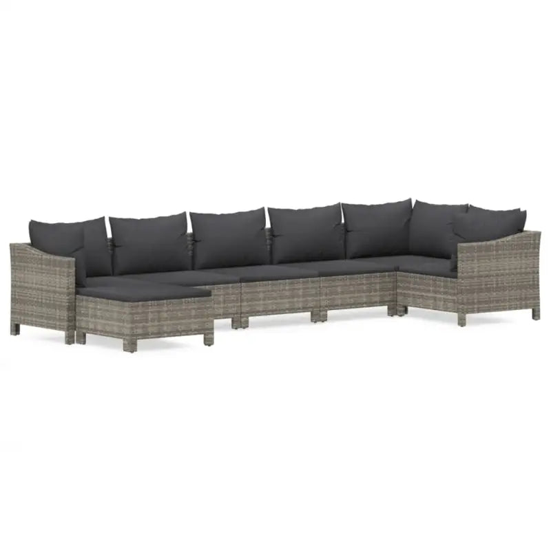 Moderne tuinset van poly rattan met comfortabele afmetingen zitting - Tuinsets