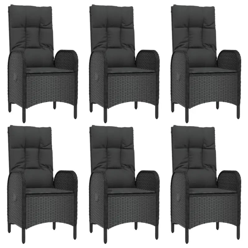 Moderne tuinset van poly rattan met gehard glas en eenvoudig schoon - Tuinsets