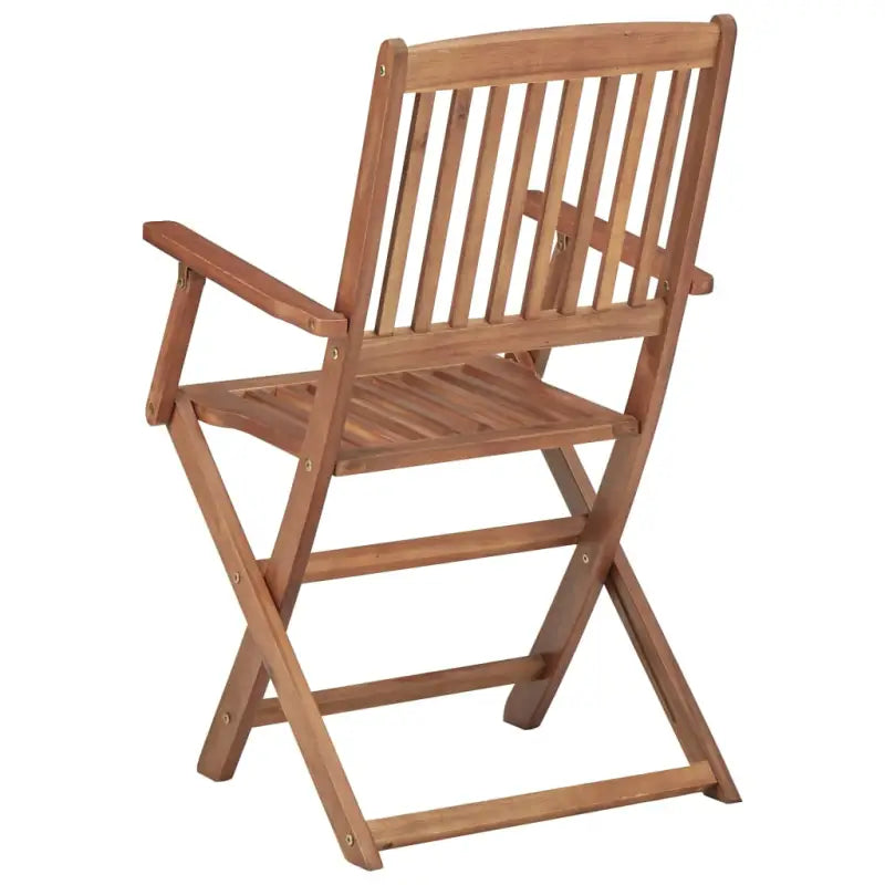 Moderne tuinstoelen set met massief acaciahout voor tuin of terras - Tuinstoelen