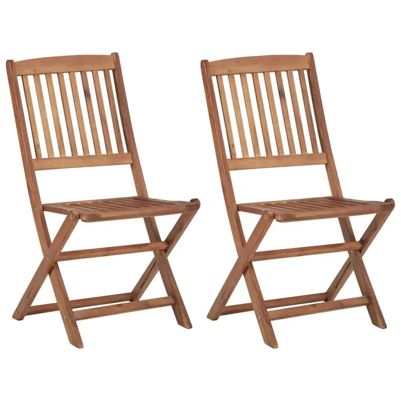 Moderne tuinstoelen set met massief acaciahout voor tuin of terras - 2 / Zonder armleuning - Tuinstoelen