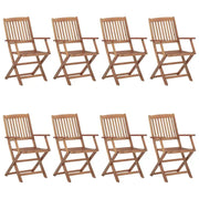 Moderne tuinstoelen set met massief acaciahout voor tuin of terras - Tuinstoelen