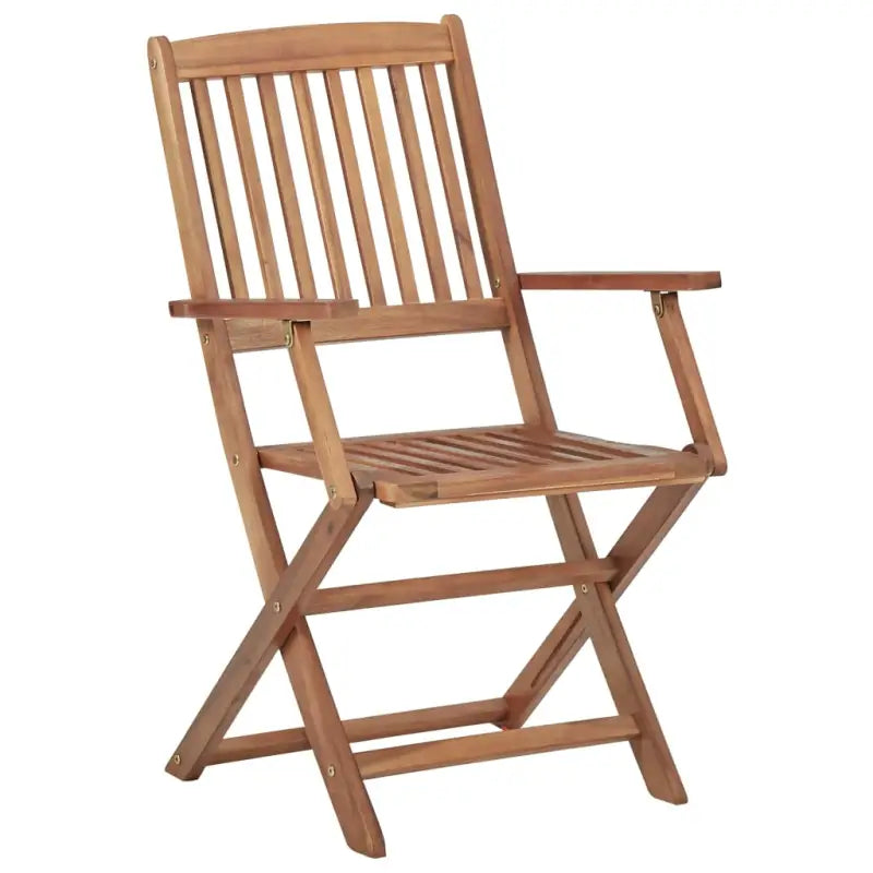 Moderne tuinstoelen set met massief acaciahout voor tuin of terras - Tuinstoelen