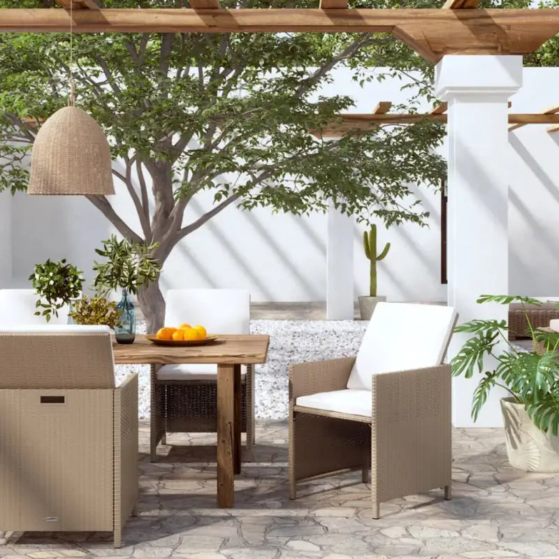 Moderne tuinstoelen voor een stijlvolle tuinset - Beige / 4 - Tuinstoelen
