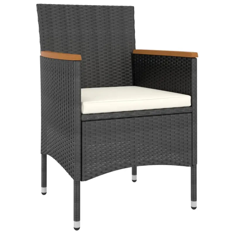 Moderne tuintafel met poly rattan en gehard glas voor buitengebruik - Tuinsets