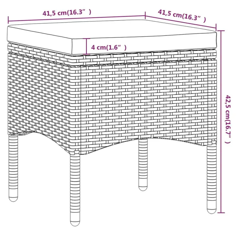 Moderne tuintafel met poly rattan en gehard glas voor buitengebruik - Tuinsets