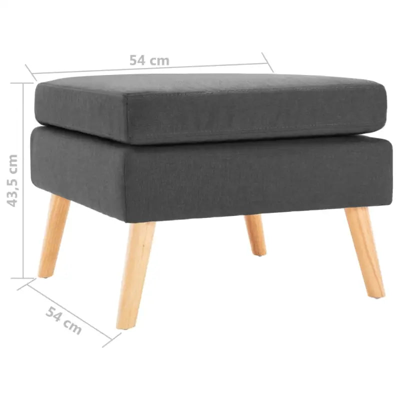 Moderne voetenbankje met zacht stoffen bekleding en comfortabel kussen - Poefs